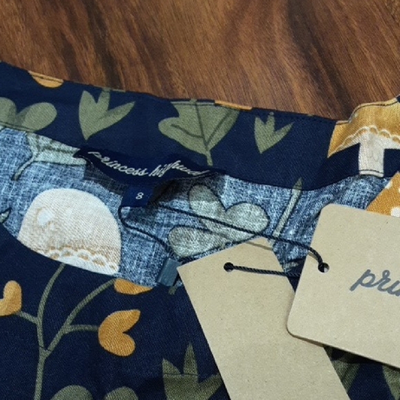 Princess Highway Kids Mushroom Print Tee - Navy and Mustard - Picture 3 of 4